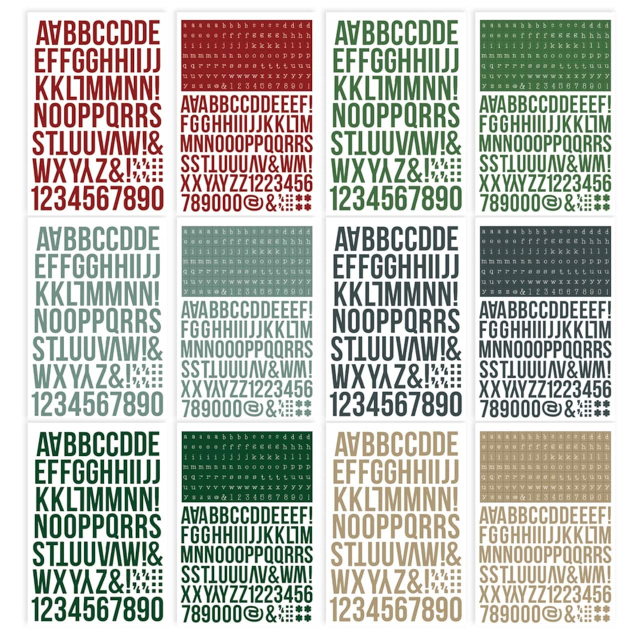 Simple Stories 5.5" x 8.75" Color Vibe Alpha Sticker Book, 12 Sheets